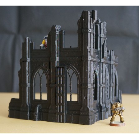 Gothic Ruin PLA 3D Print 80% Størrelse