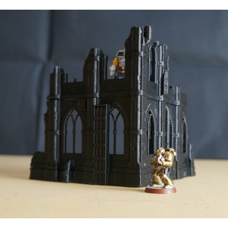 Gothic Ruin PLA 3D Print 64% Størrelse