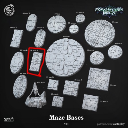 Forgotten Maze Rectangular Base 50 mm A