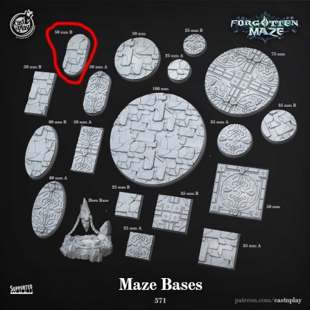 Forgotten Maze Oval Base 50 mm B