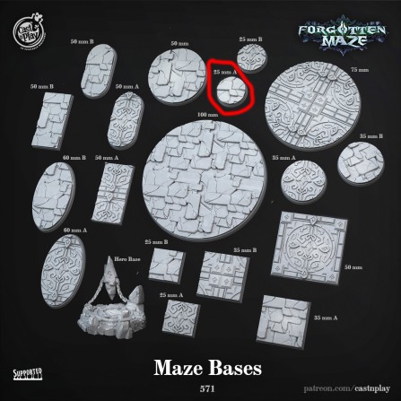 Forgotten Maze Rund Base 25 mm A