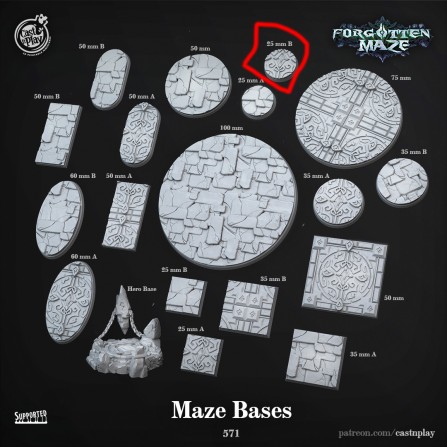 Forgotten Maze Rund Base 25 mm B