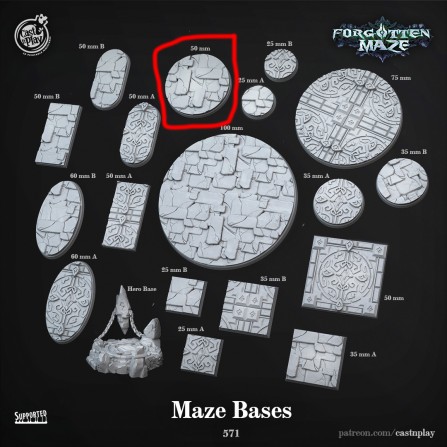 Forgotten Maze Round Base 50 mm