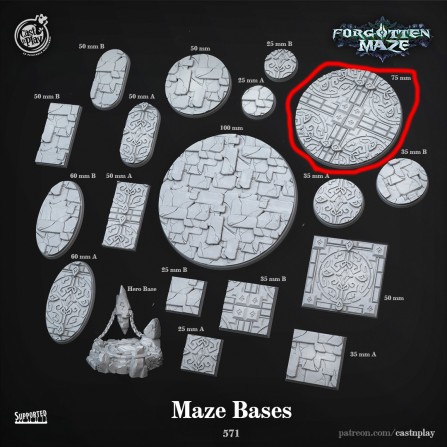 Forgotten Maze Round Base 75 mm