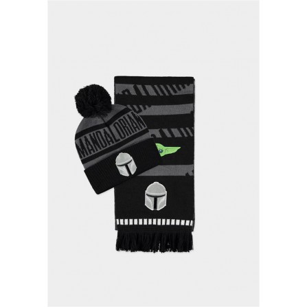 THE MANDALORIAN - GIFTSET GREY/BLACK (BEANIE & SCARF)