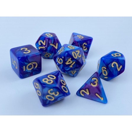 RPG dice set - Blue/Purple
