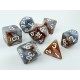RPG dice set - Brown/Silver
