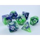 RPG dice set - Green/Purple