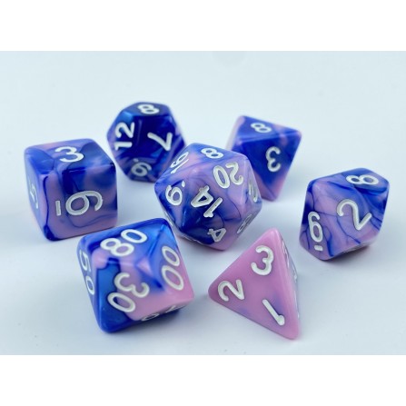RPG dice set - Blue/Pink