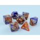 RPG dice set -  Orange/Purple