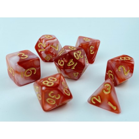 RPG dice set - Pink/Red