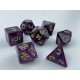 RPG dice set - Black/Purple