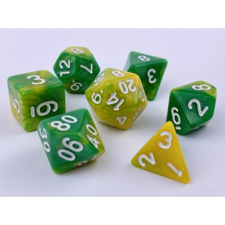 RPG dice set - Green/Yellow