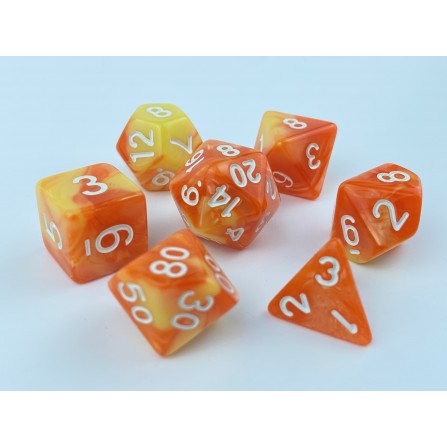 RPG dice set - Yellow/Orange