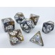 RPG dice set - Black/Silver