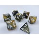 RPG dice set - Brown/Silver