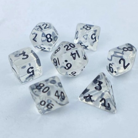 Tiny RPG dice set - Clear