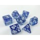 RPG dice set - Sea blue Glitter