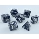 RPG dice set - Black & White Pearl