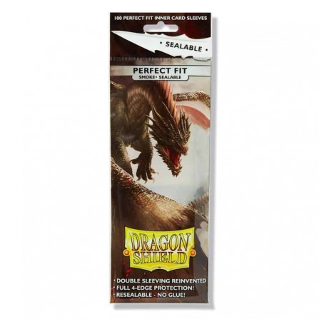 Dragon Shield Standard Perfect Fit Sealable Sleeves - smoke