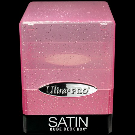Ultra Pro -  Deck Box +100 Glitter Pink- Satin Cube