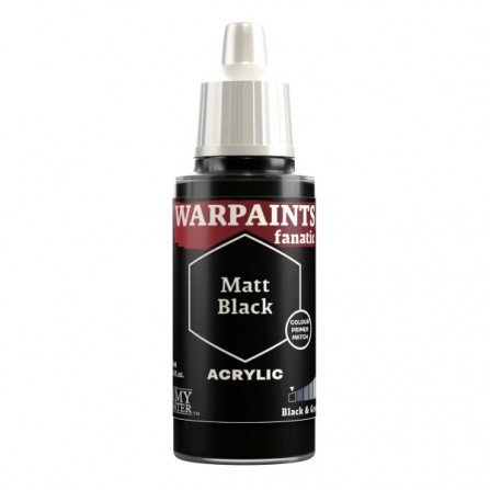 Army Painter Warpaints Fanatic: Acrylics - Matt Black