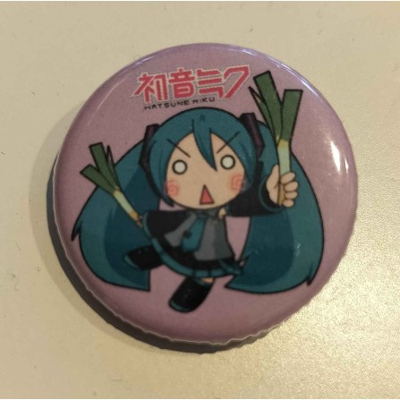 Hatsune Miku Badge: Leeks Yukio Tamago