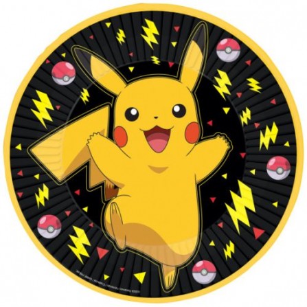 Pokemon Thunder Paper Plates