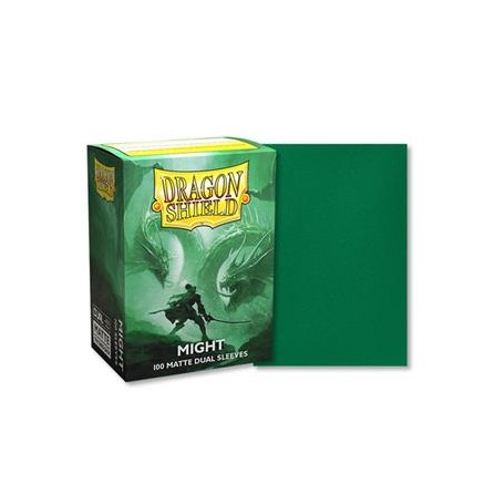 Dragon Shield Dual Matte Sleeves - Metallic Green - Power